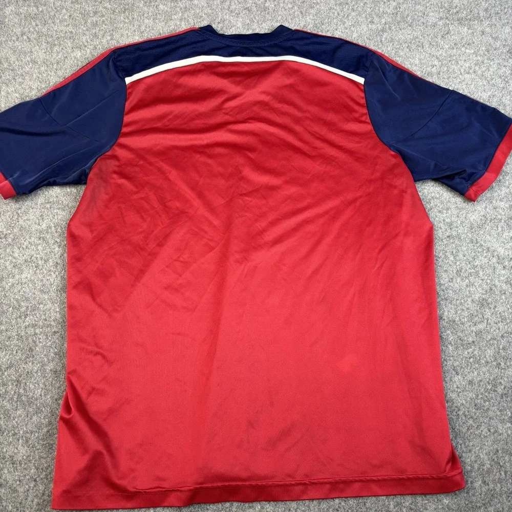 Adidas Chicago Fire‎ Jersey Mens XL MLS Soccer Climacool Quaker Red Blue Sports